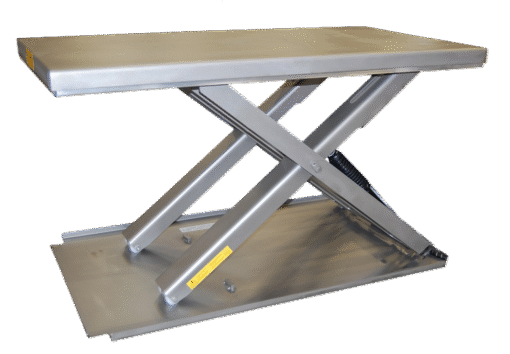 Lyftbord TCB1000SS - rostfritt lågbyggt saxbord med 1000 kg kapacitet