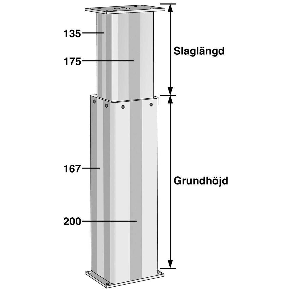 Lyftpelare LP200-1P hydraulisk - Bild 3