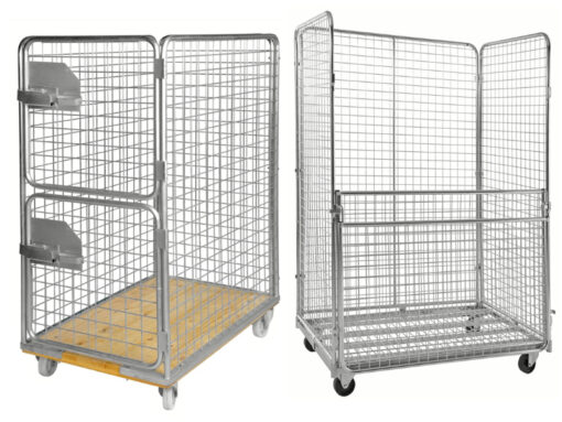 Rullcontainrar och paketvagnar